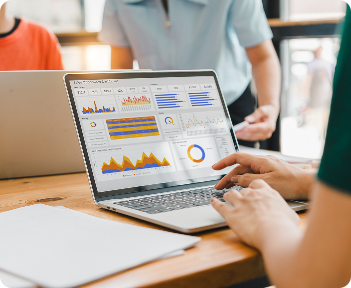 Dashboard representing enterprise data